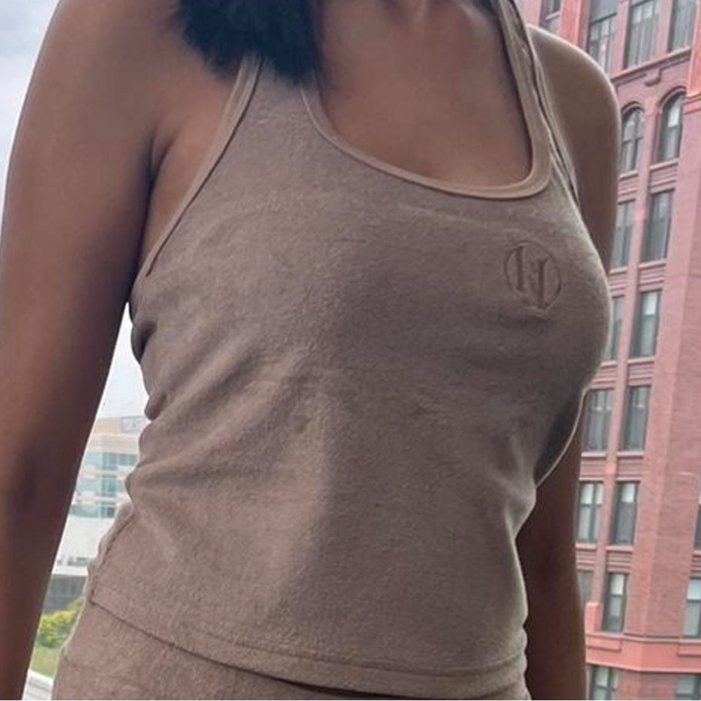 KLABEL terry cloth halter top